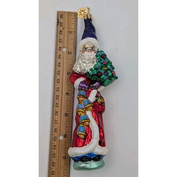 Christopher Radko Ornament Purple Hat Santa Red Robe 9.5" Poland - Picture 8 of 8